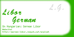 libor german business card